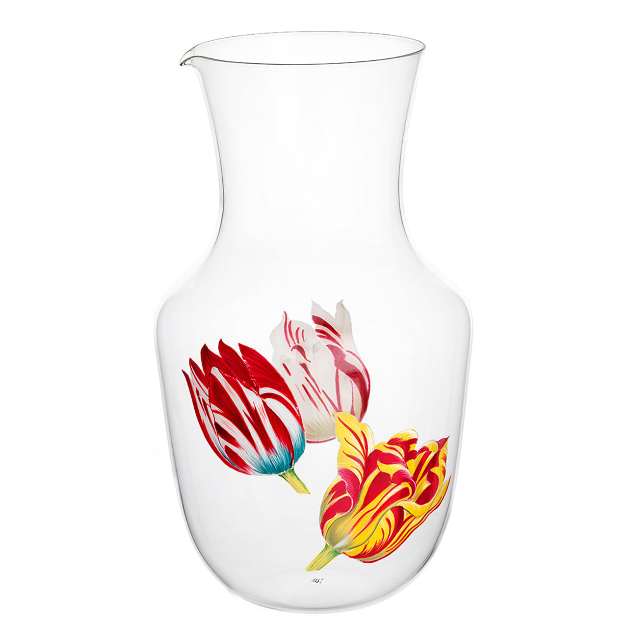 "Tulipmania" Black Water Pitcher by Leonid Rath