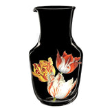 "Tulipmania" Black Water Pitcher by Leonid Rath