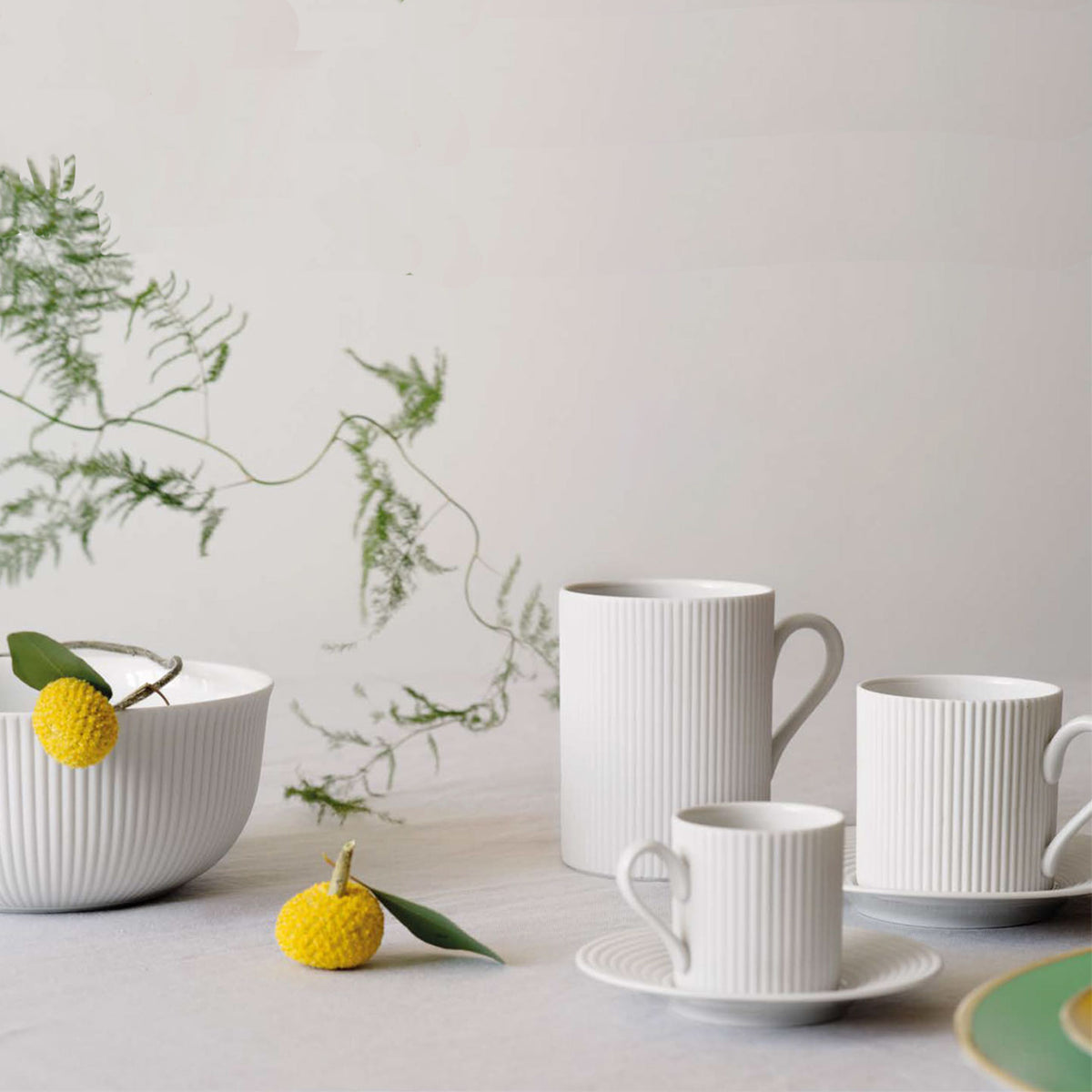 "Plissée" Coffee Cup & Saucer