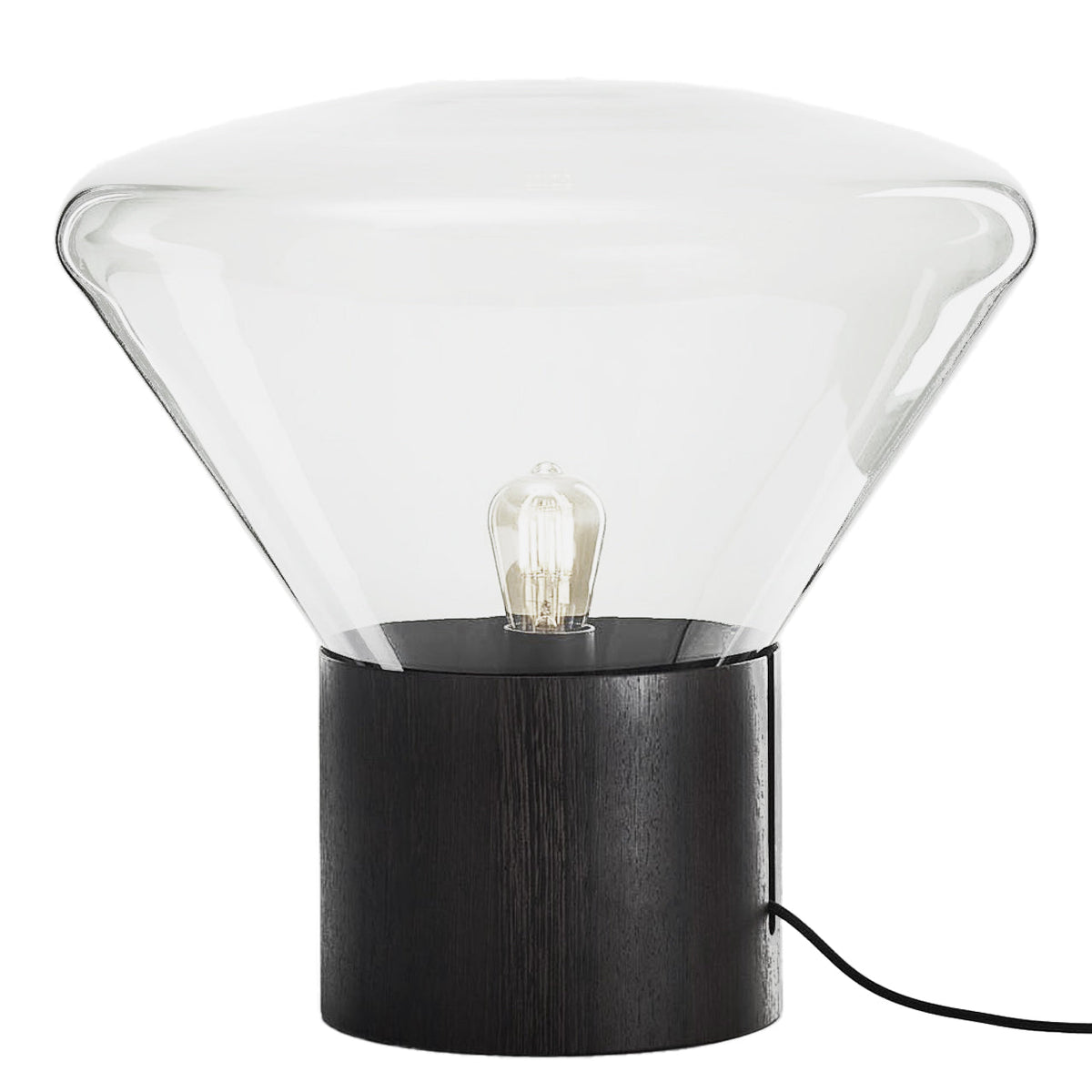 Medium "Muffins" Walnut Base Table Lamp by Lucie Koldova & Dan Yeffet