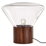 Large "Muffins" Walnut Base Table Lamp by Lucie Koldova & Dan Yeffet