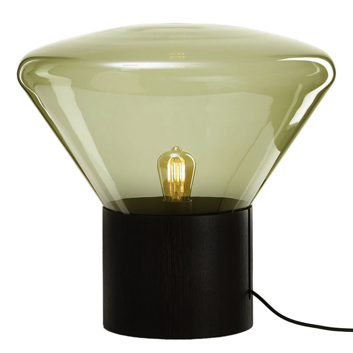 Large "Muffins" Walnut Base Table Lamp by Lucie Koldova & Dan Yeffet