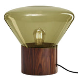 Large "Muffins" Walnut Base Table Lamp by Lucie Koldova & Dan Yeffet