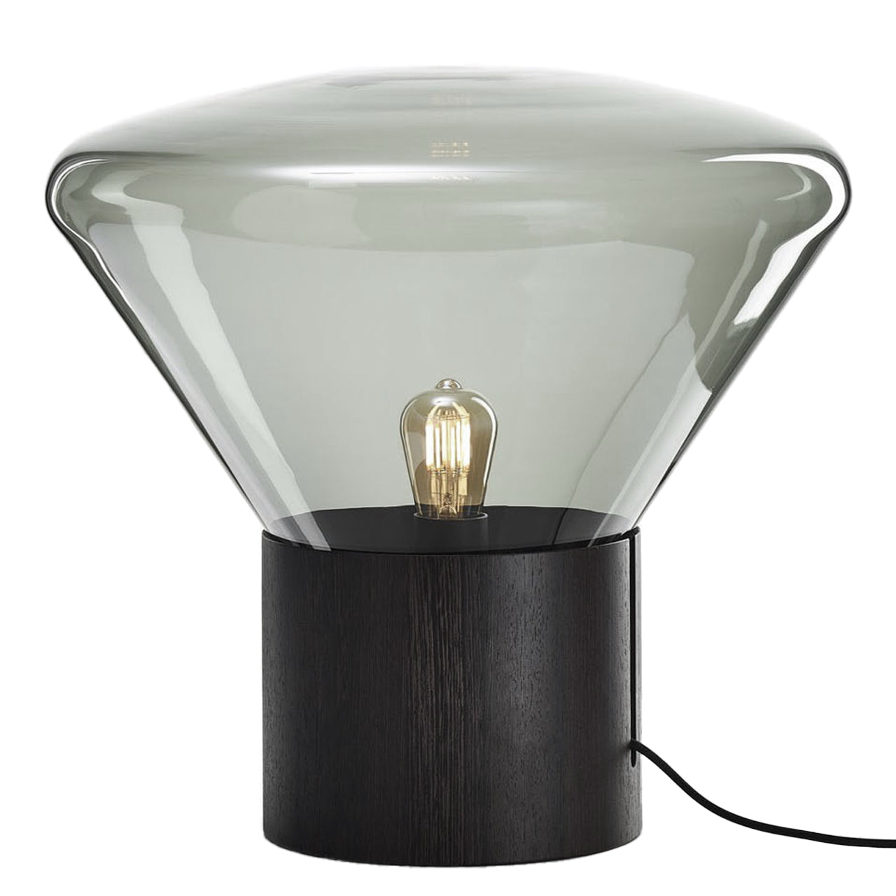 Large "Muffins" Walnut Base Table Lamp by Lucie Koldova & Dan Yeffet
