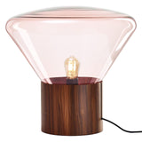 Large "Muffins" Walnut Base Table Lamp by Lucie Koldova & Dan Yeffet