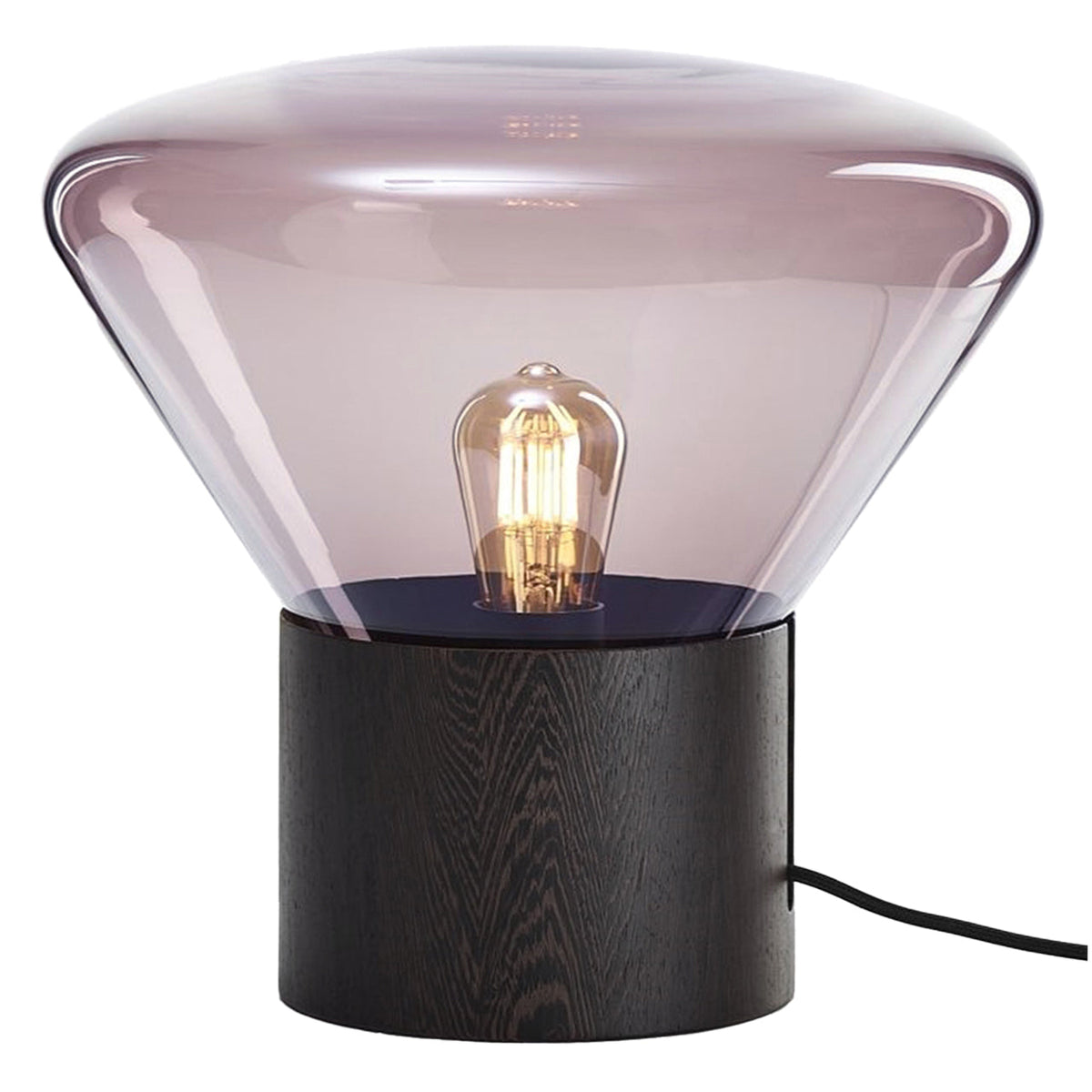 Large "Muffins" Oak Base Table Lamp by Lucie Koldova & Dan Yeffet