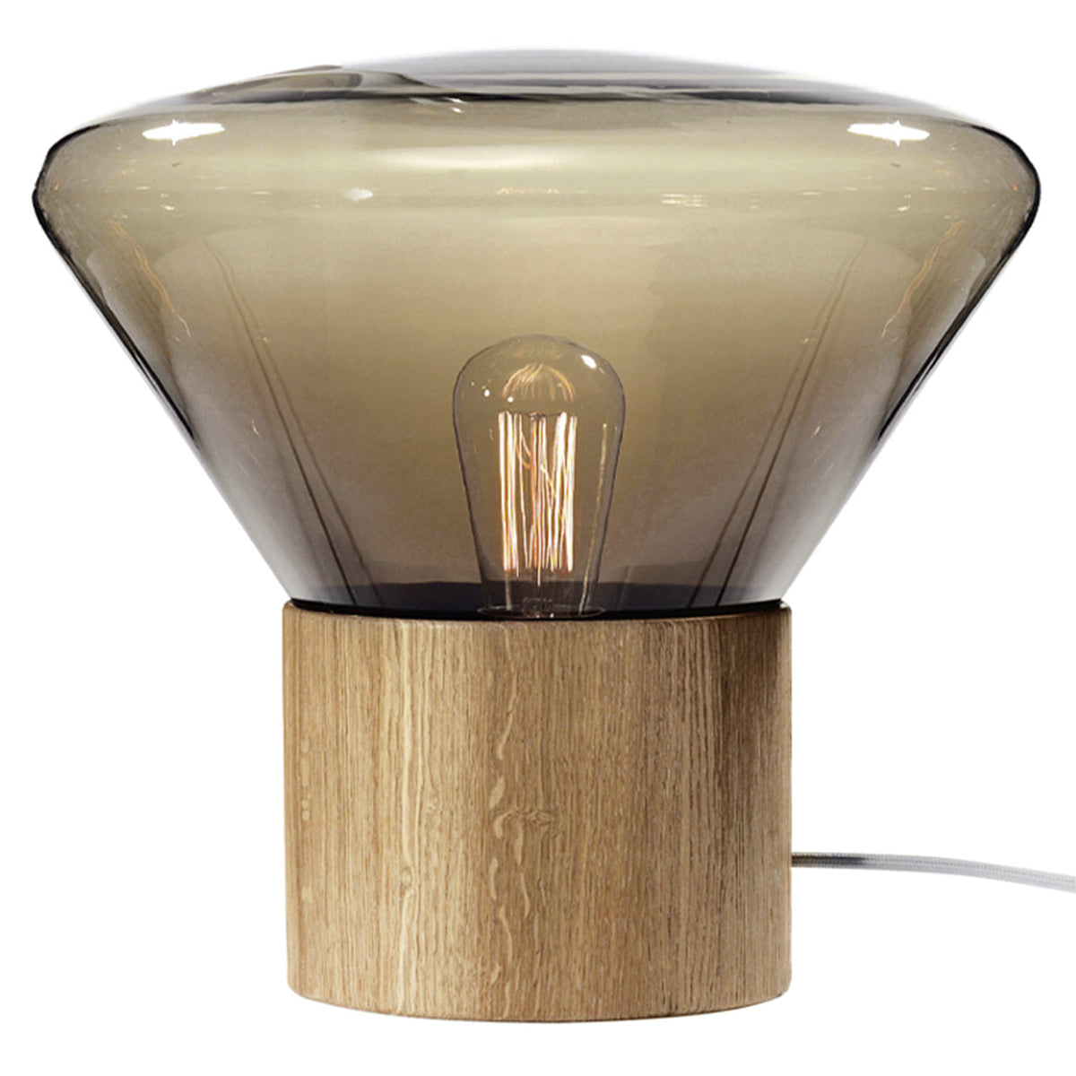 Medium "Muffins" Walnut Base Table Lamp by Lucie Koldova & Dan Yeffet