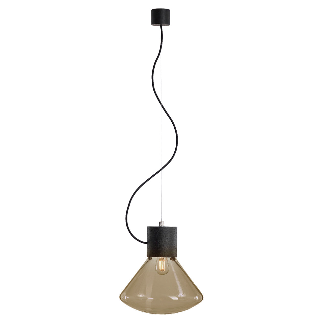Large "Muffins" Walnut Pendant Light by Lucie Koldova & Dan Yeffet