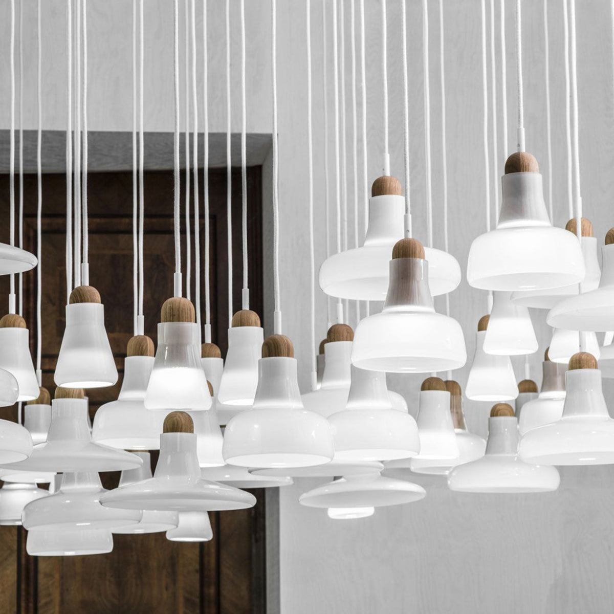 "Shadows" 921 Chandelier in Walnut by Lucie Koldova & Dan Yeffet