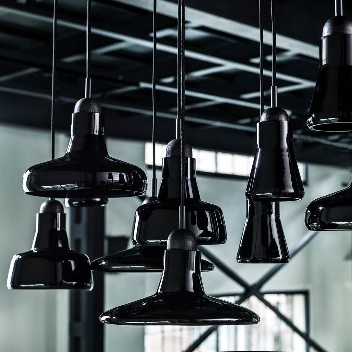"Shadows" 931 Chandelier in Walnut by Lucie Koldova & Dan Yeffet