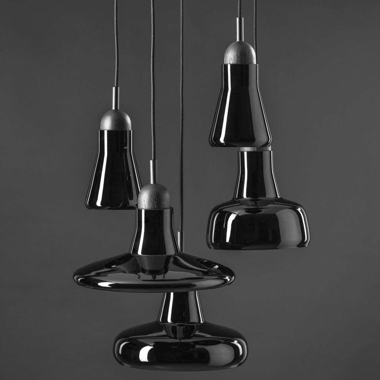 "Shadows" 931 Chandelier in Walnut by Lucie Koldova & Dan Yeffet