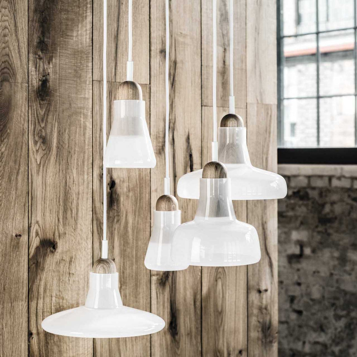 "Shadows" 897 Pendant Lamp in Walnut by Lucie Koldova & Dan Yeffet