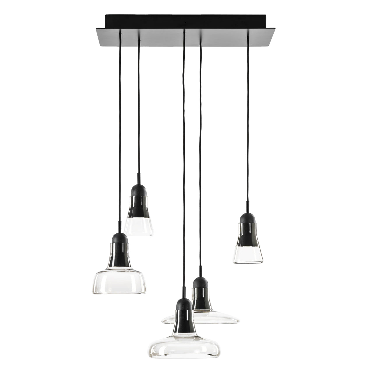 "Shadows" 931 Chandelier in Walnut by Lucie Koldova & Dan Yeffet