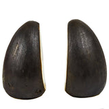 Pair of "Drop" Bookends #4936 in Patinated Brass by Carl Auböck