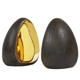 Pair of "Drop" Bookends #4936 in Patinated Brass by Carl Auböck