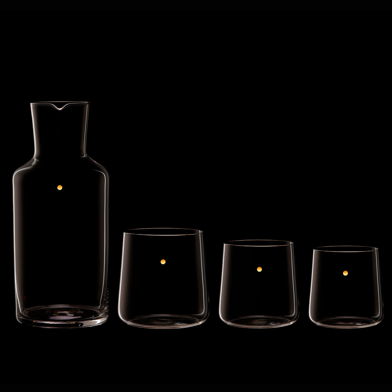 "Fortune" Set No. 283 Whiskey Tumbler with Gold Dot by Mark Braun
