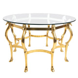 Brass "Cheval" Dining Table attributed to Maison Jansen