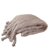 Mohair King Blanket with Large Tassel Fringe