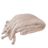 Mohair Throw with Large Tassel Fringe