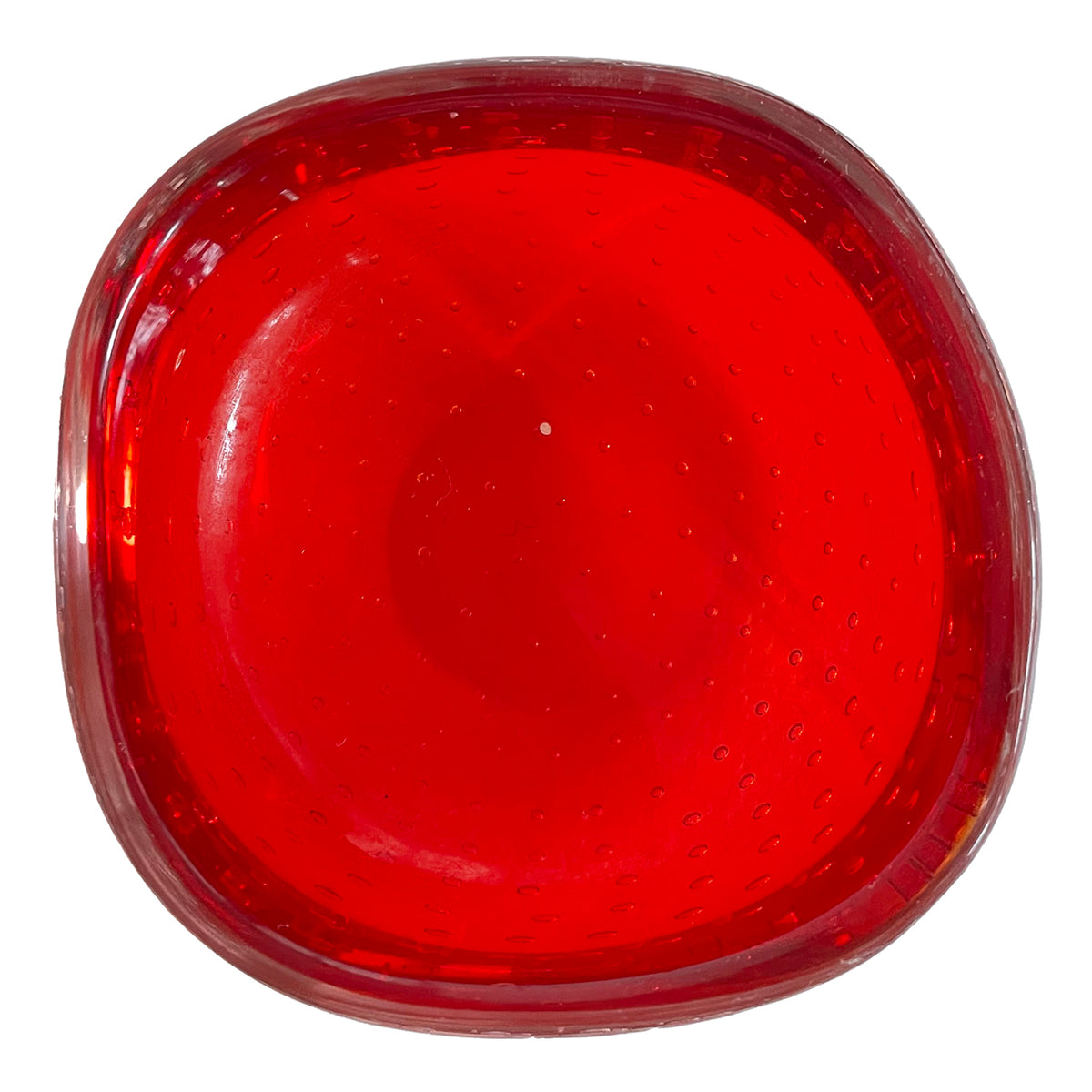 Red Murano Glass Bowl attributed to Carlo Scarpa