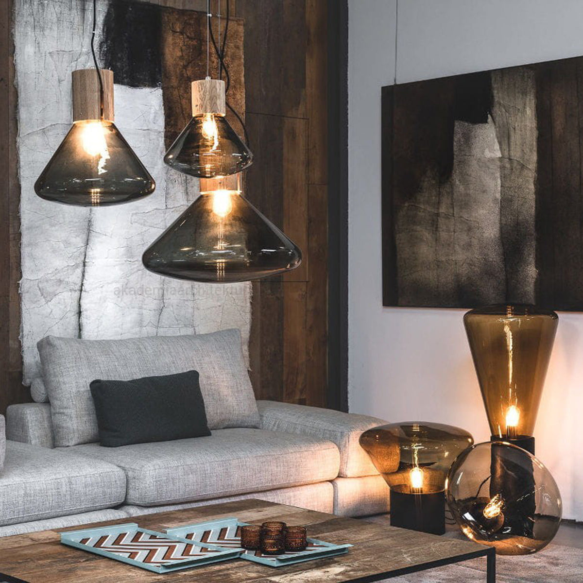 Medium "Muffins" Oak Pendant Light by Lucie Koldova & Dan Yeffet
