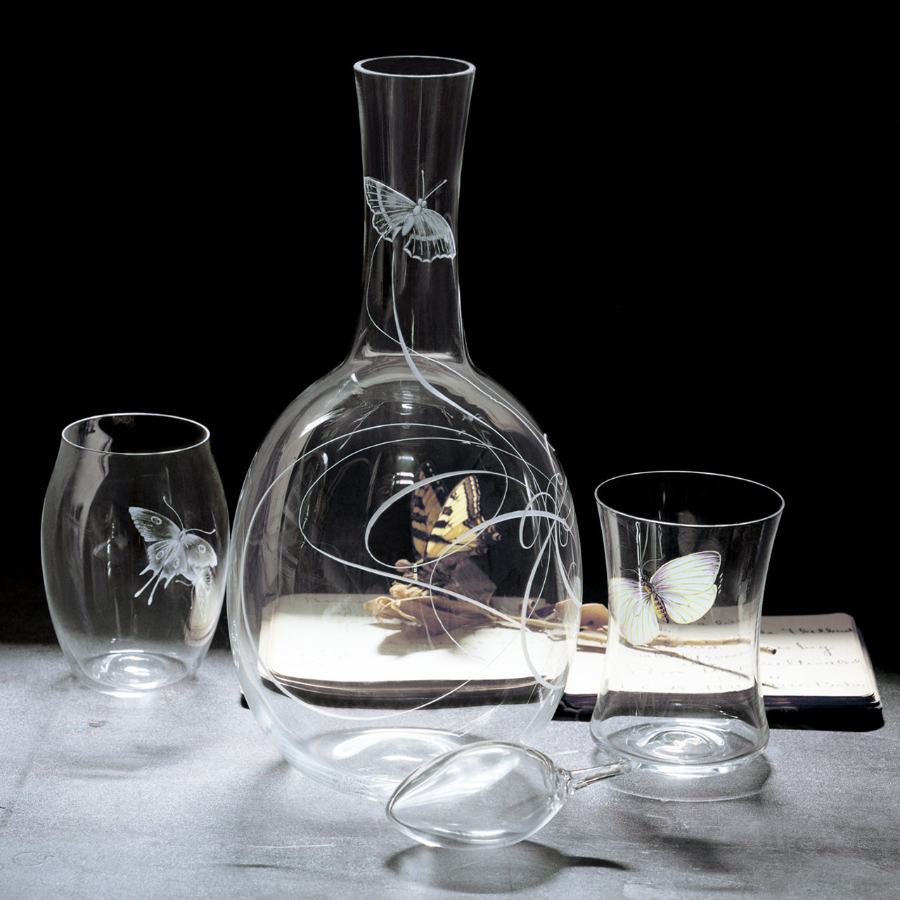 "Concave" Drinking Set No. 279 Engraved DOF by Ted Muehling