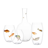 "Balloon" Drinking Set No. 279 Bedside Carafe with Fish Glass B by Ted Muehling