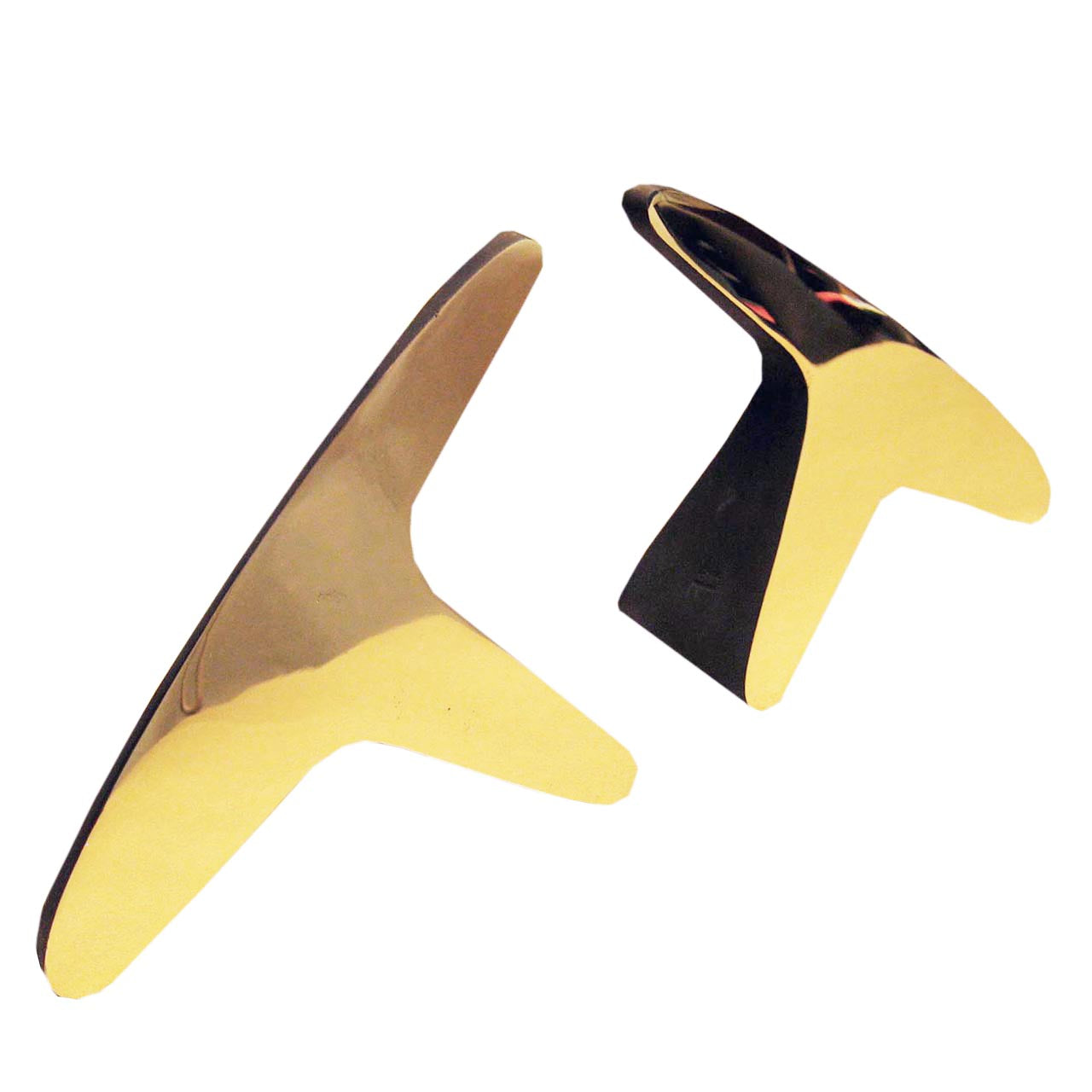 Pair of "T" Bookends #3847 in Patinated Brass by Carl Auböck