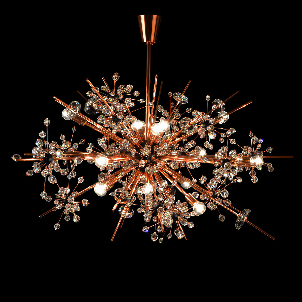 "Metropolitan” Chandelier in Copper Finish by Hans Harald Rath