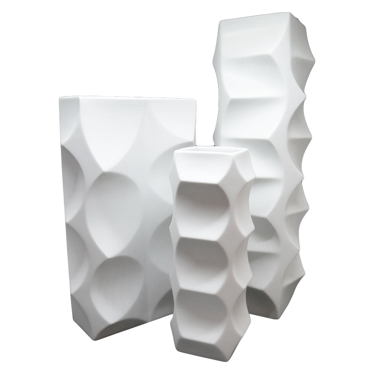 Square Modernist  "Archais" Vase by Heinrich Fuchs