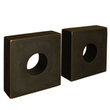 Pair of "Square" Bookends #4575 in Brass by Carl Auböck