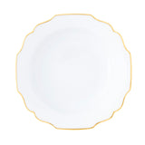 "Belvedere" Dessert / Salad Plate White with 24K Gold Rim