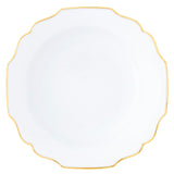 "Belvedere" Dinner Plate White with 24K Gold Rim