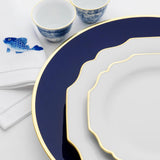 "Schubert" Charger in Cobalt & Narrow Gold Rim