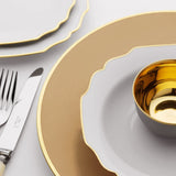 "Schubert" Charger in Cinnamon & Narrow Gold Rim