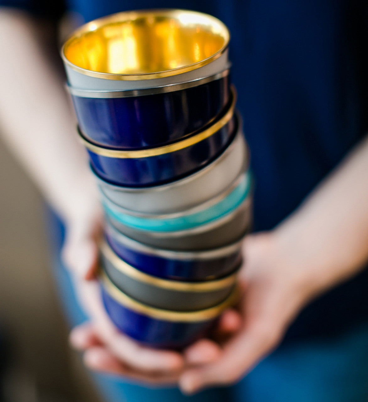 "Schubert" Champagne Bowl Cobalt Blue & Gold by Augarten