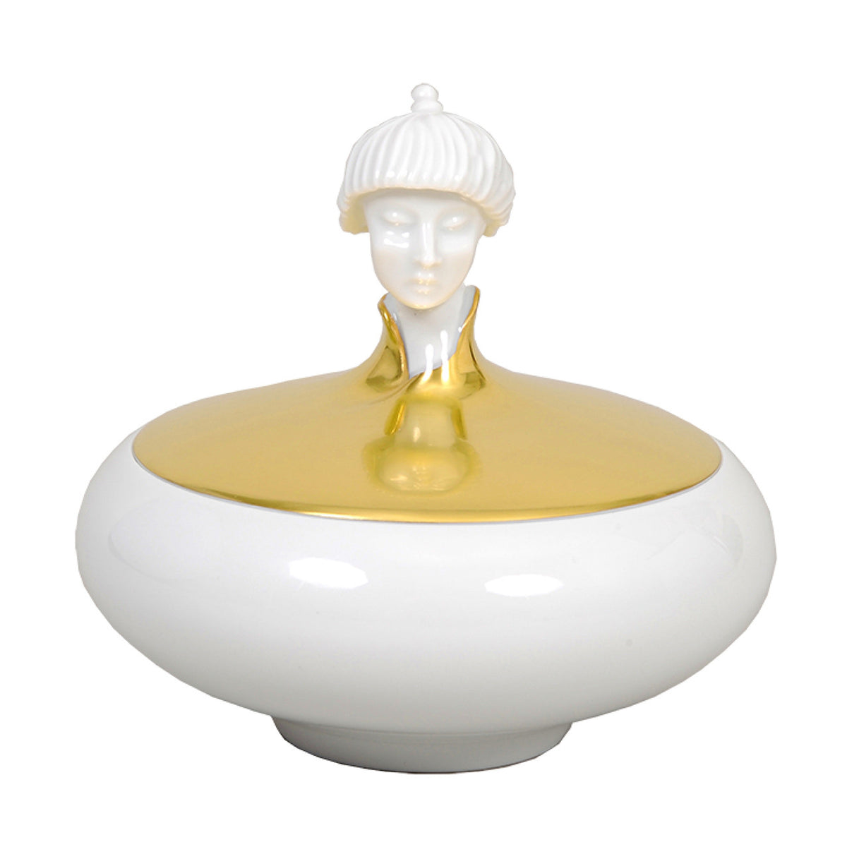 "Orient Malay" Sugar Bowl with Platinum Lid by Ena Rottenberg