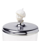 "Orient Malay" Biscuit Jar with Platinum Lid by Ena Rottenberg