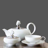 "Orient Chinese" Tea Pot with 24K Gold Lid by Ena Rottenberg
