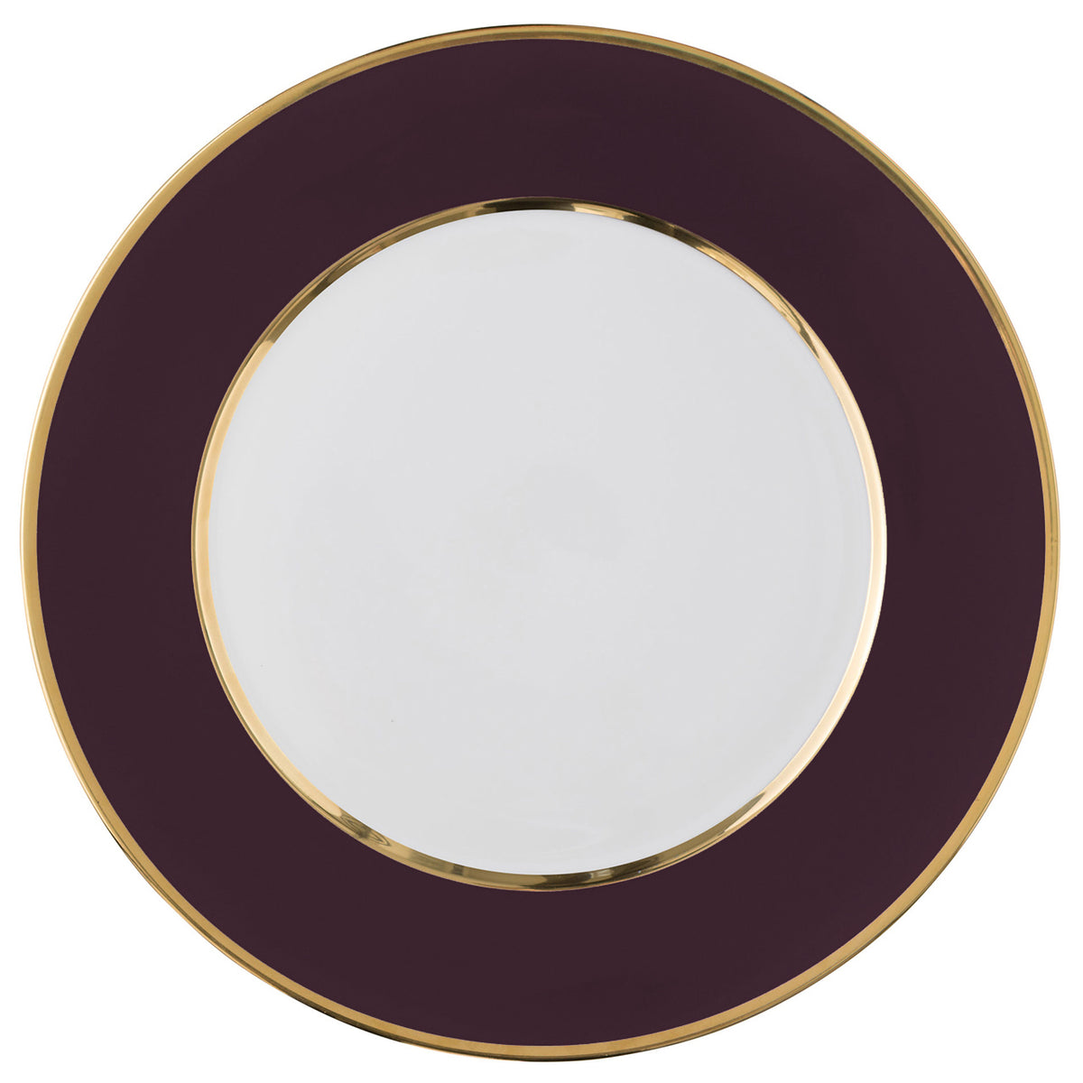 "Schubert" Charger in Cinnamon & Narrow Gold Rim