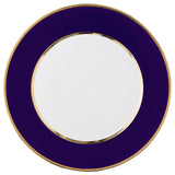 "Schubert" Charger in Pale Pink & Narrow Gold Rim