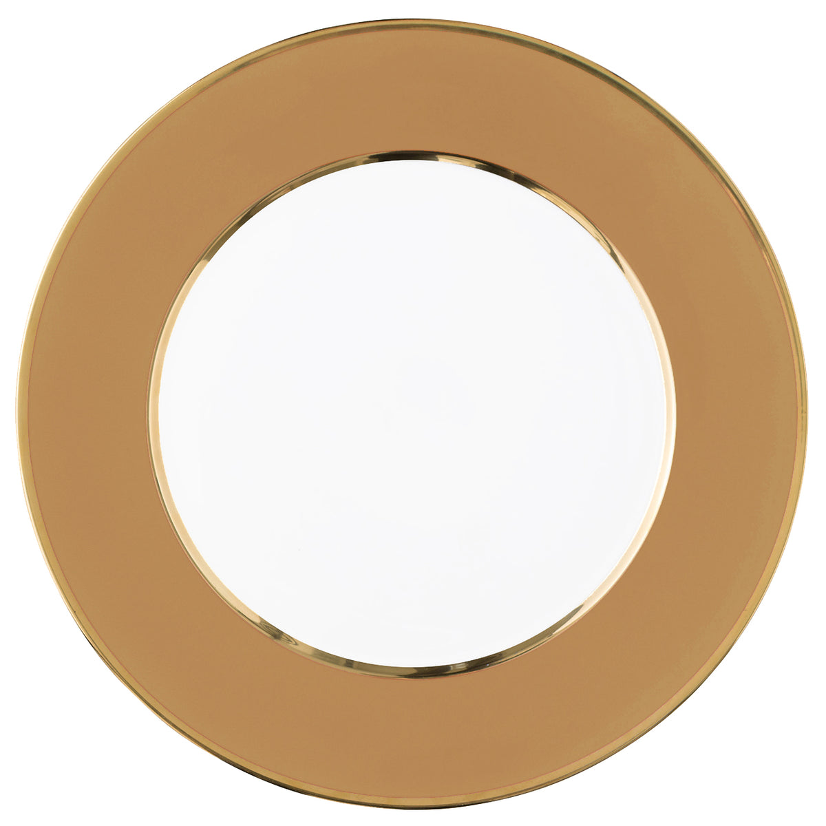 "Schubert" Charger in Cinnamon & Narrow Gold Rim