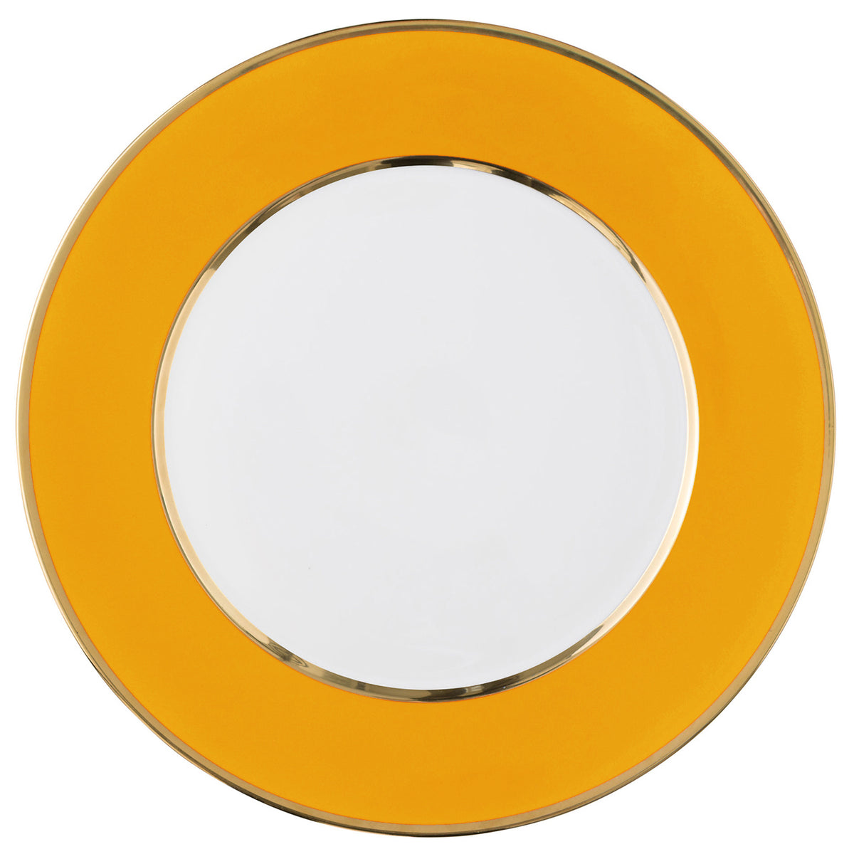 "Schubert" Charger in Cinnamon & Narrow Gold Rim