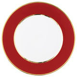 "Schubert" Charger in Cinnamon & Narrow Gold Rim