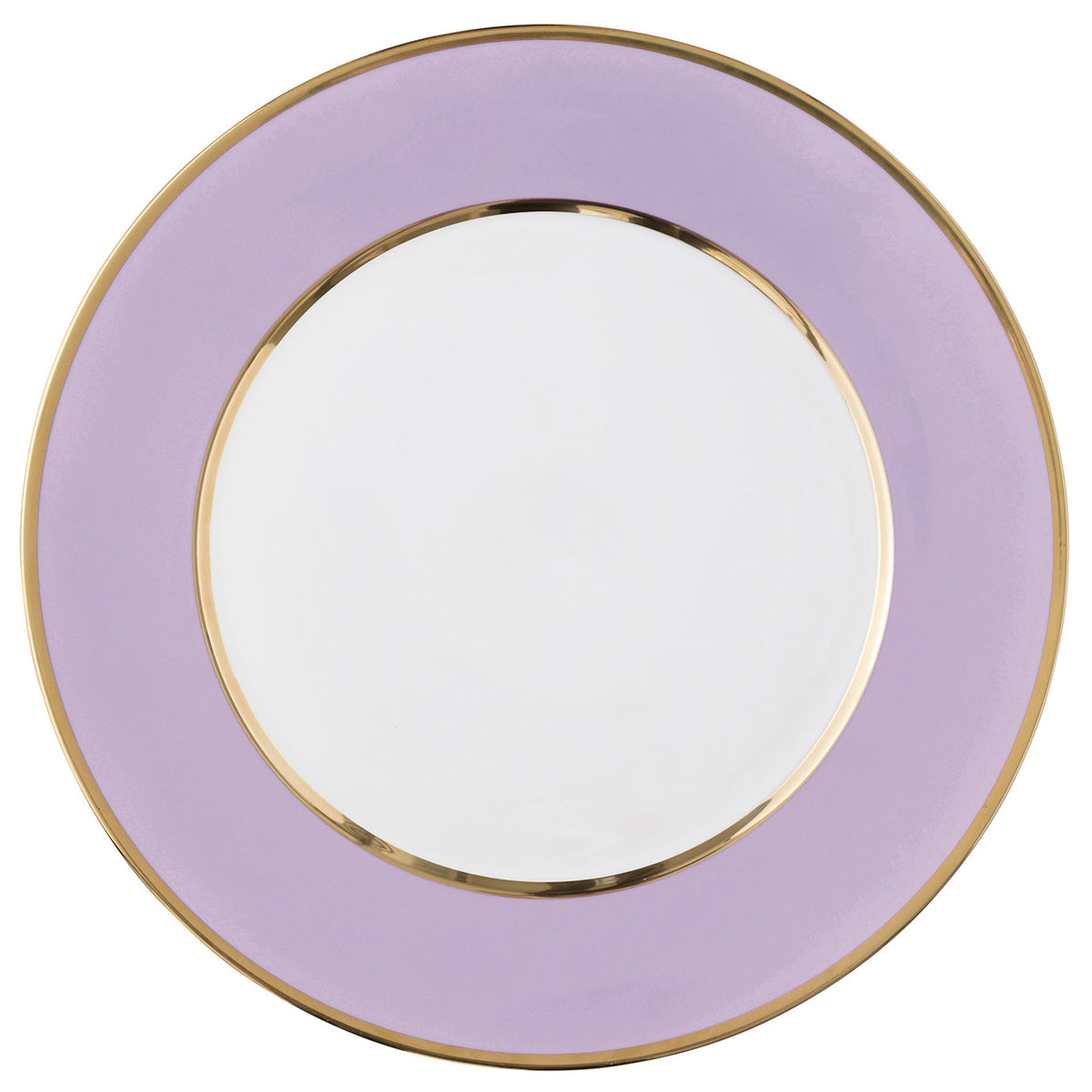 "Schubert" Charger in Black & Narrow Gold Rim
