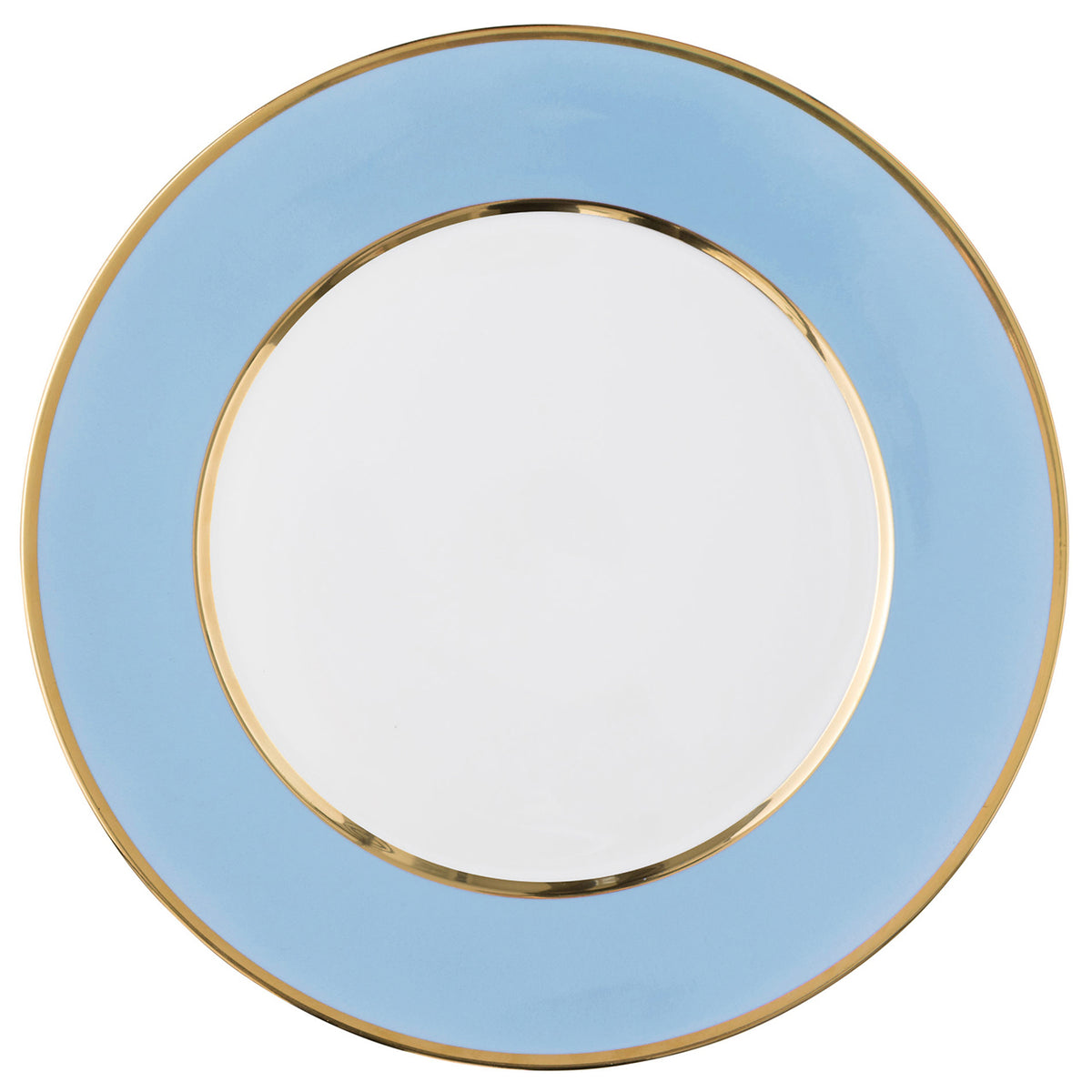 "Schubert" Charger in Black & Narrow Gold Rim