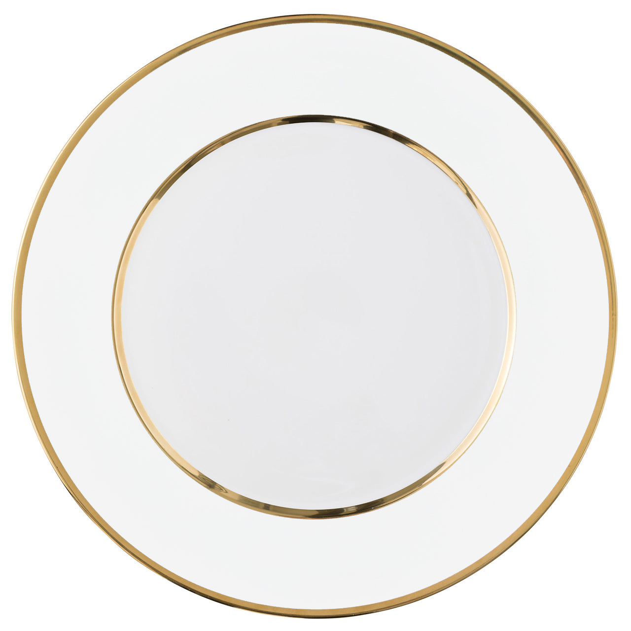 "Schubert" Charger in Lilac & Narrow Gold Rim