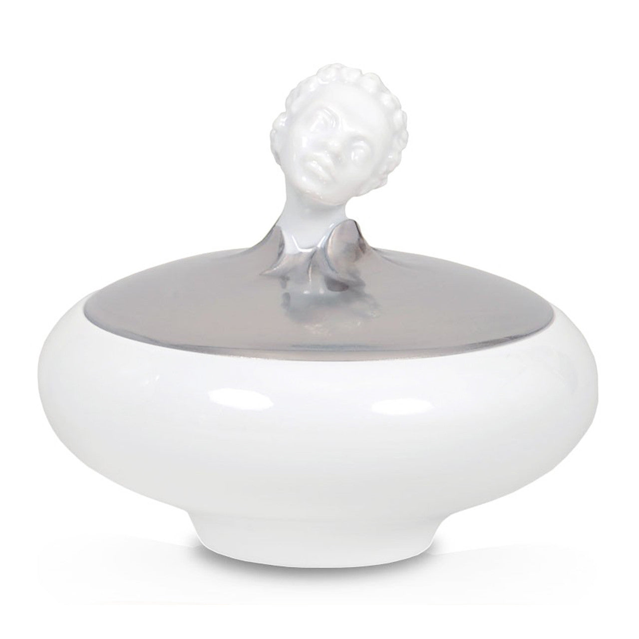 "Orient African" Sugar Bowl with 24K Gold Lid by Ena Rottenberg