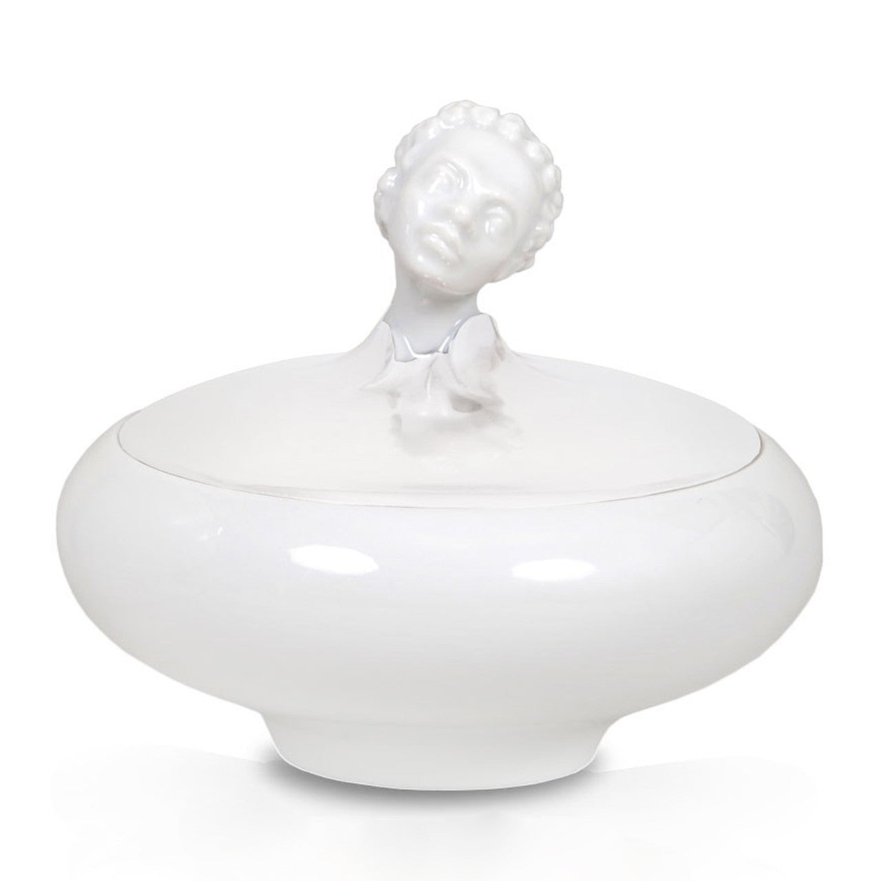 "Orient African" Sugar Bowl with Platinum Lid by Ena Rottenberg