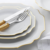 "Belvedere" Dessert / Salad Plate White with 24K Gold Rim